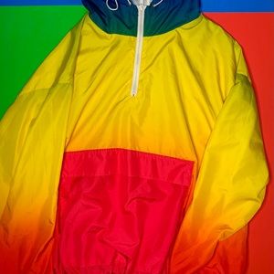 BRAND NEW-no tags-Rainbow windbreaker